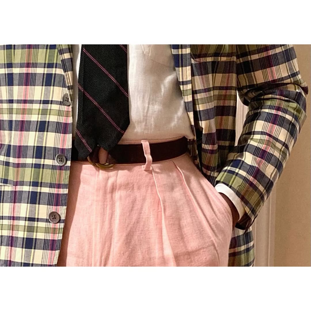 Men's Plaid Suit Set