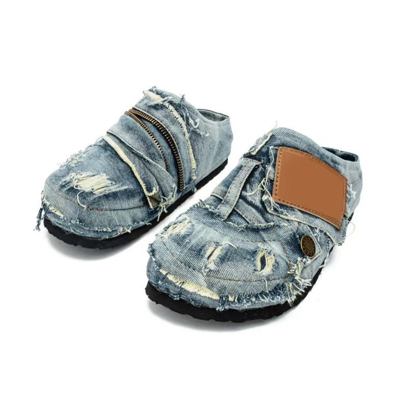 Denim style shoes