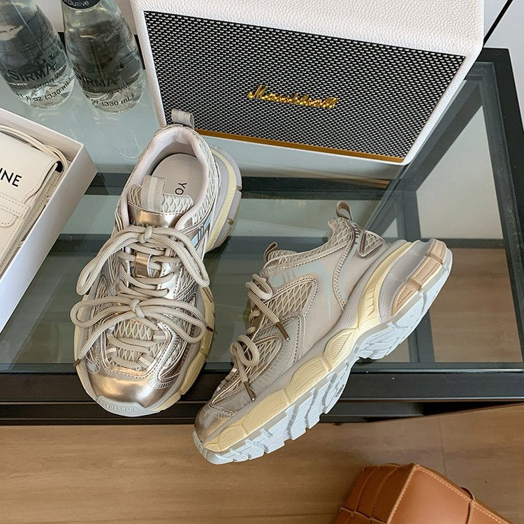 Women's Thick-Soled Lightweight Shoes with Reflective Straps