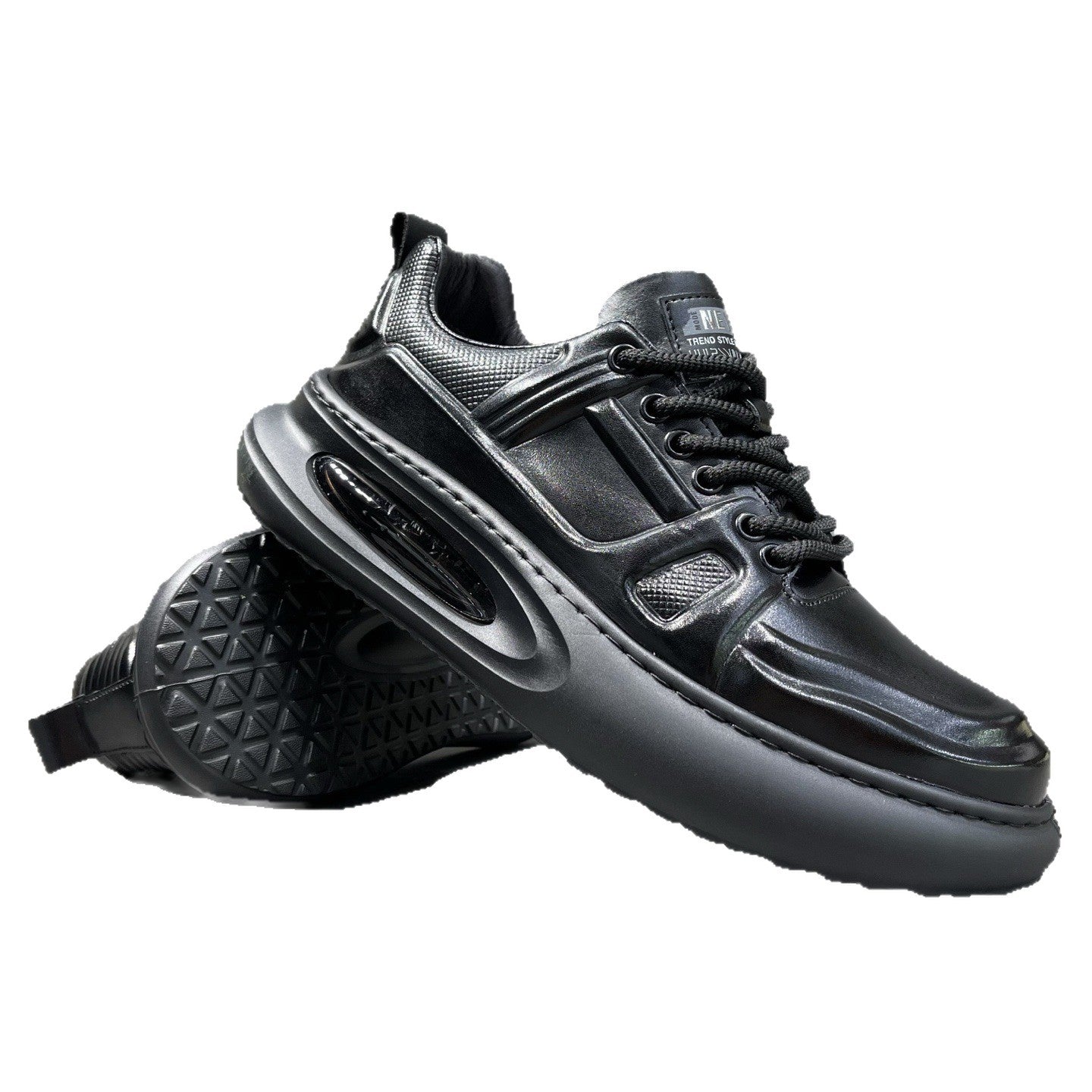 Men's First-Grain Leather Air-Cushioned Sneakers