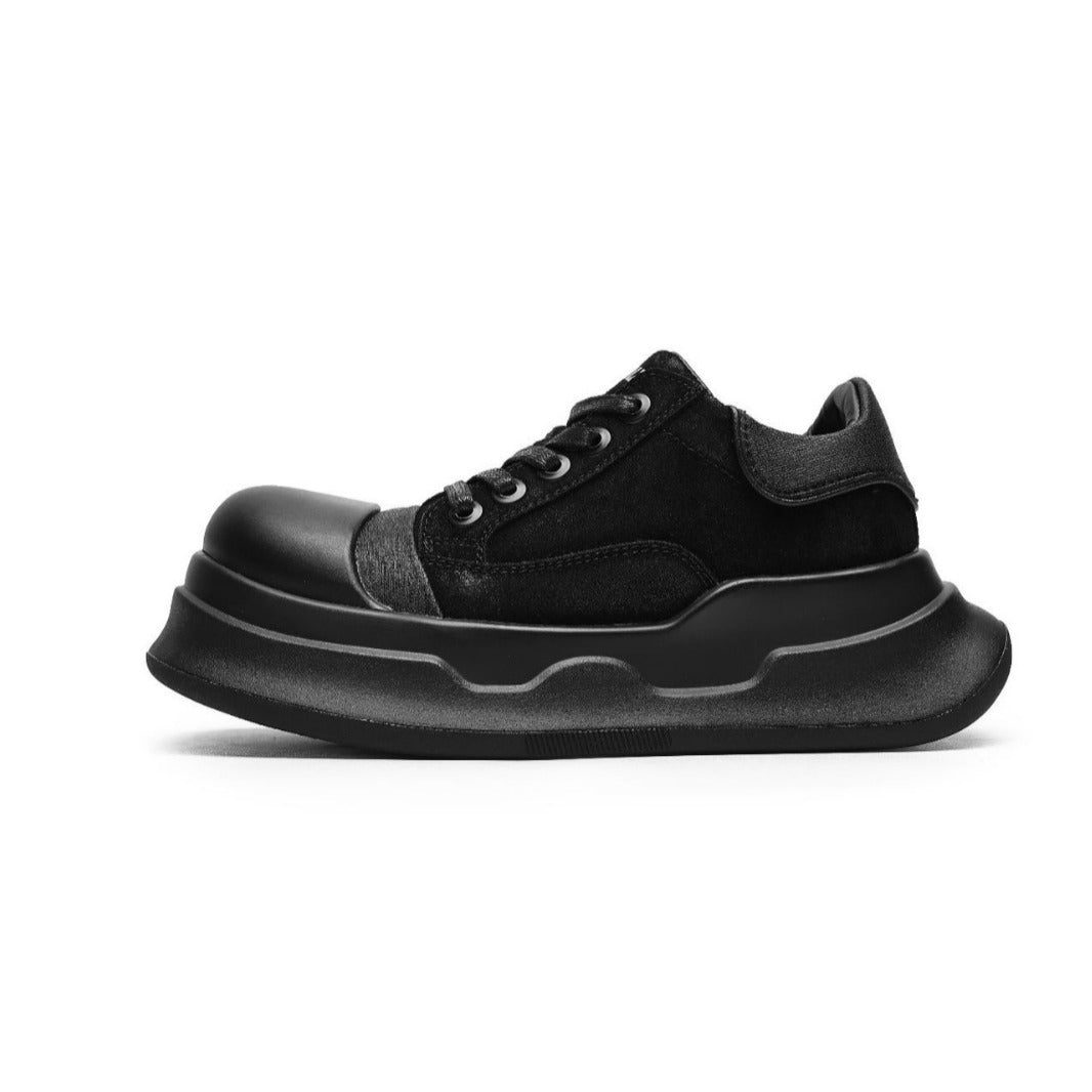 Men's Large Round-Toe Chunky Casual Sneakers