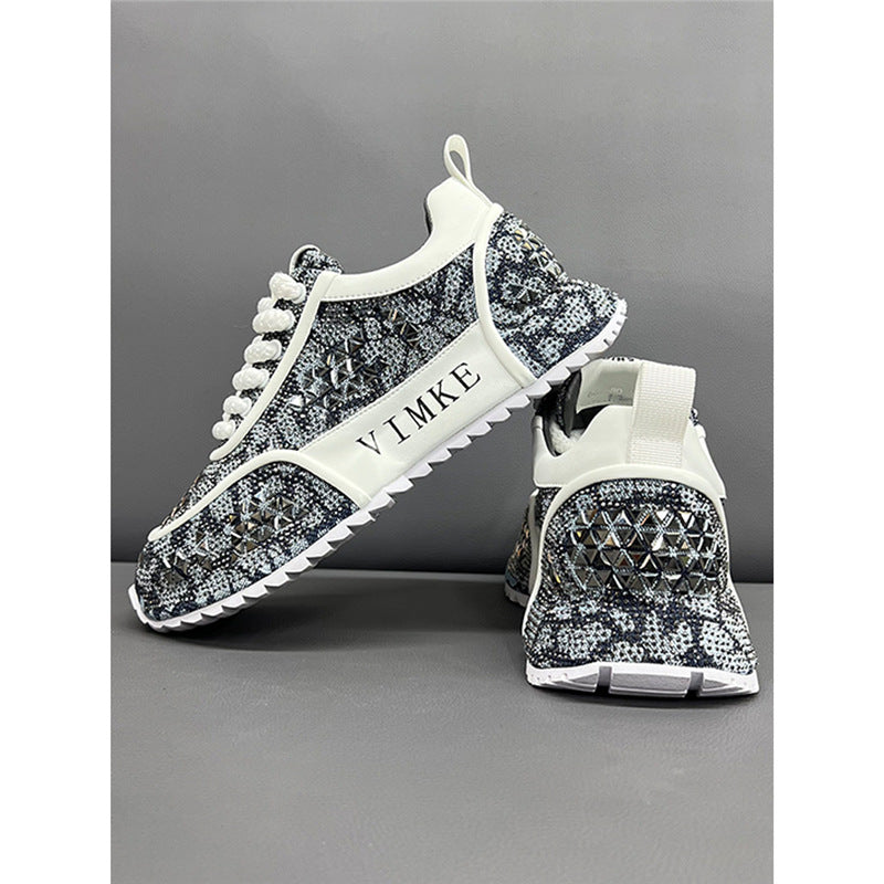 Men's Rhinestone-Embellished Casual Shoes