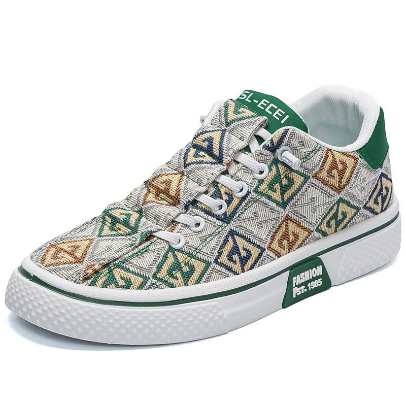 Men's Printed Soft-Soled Slip-On Shoes