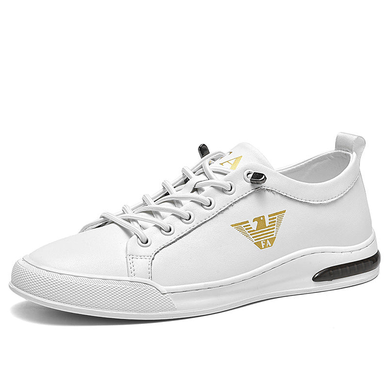 Men's Leopard-Print Genuine Leather Low-Top Sneakers