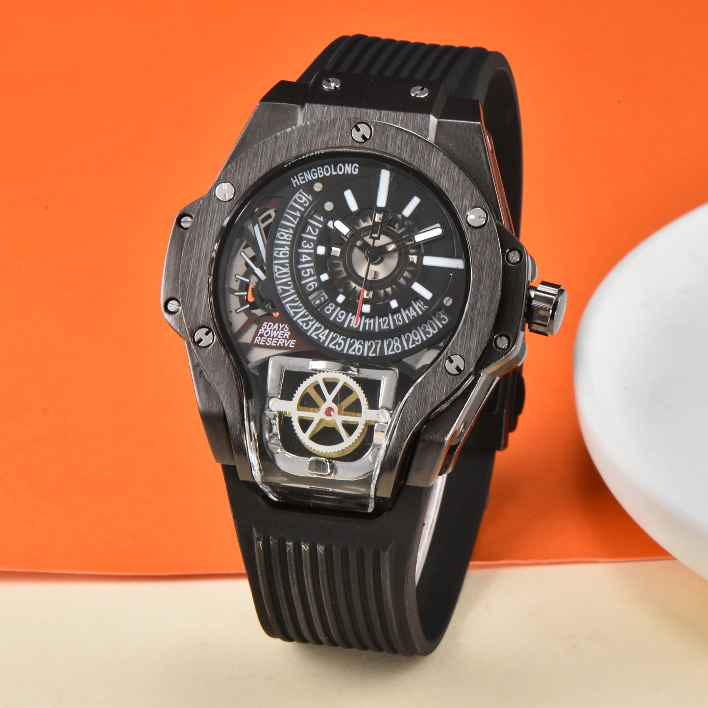 Men’s Stylish Quartz Watch with Mechanical Styling