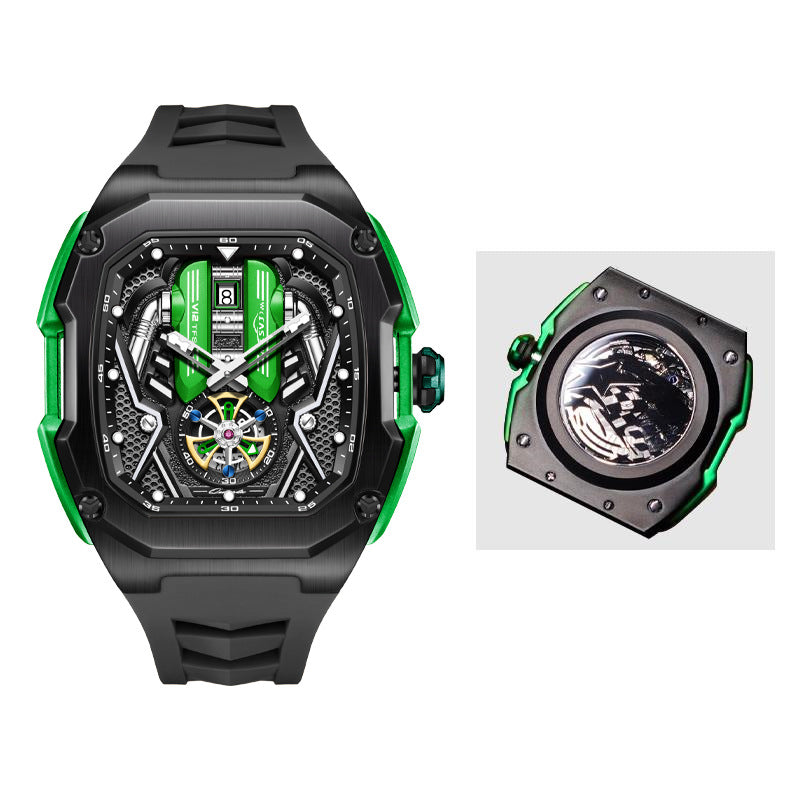 High-End Barrel-Shaped 3D Hollow Waterproof Luminous Watch