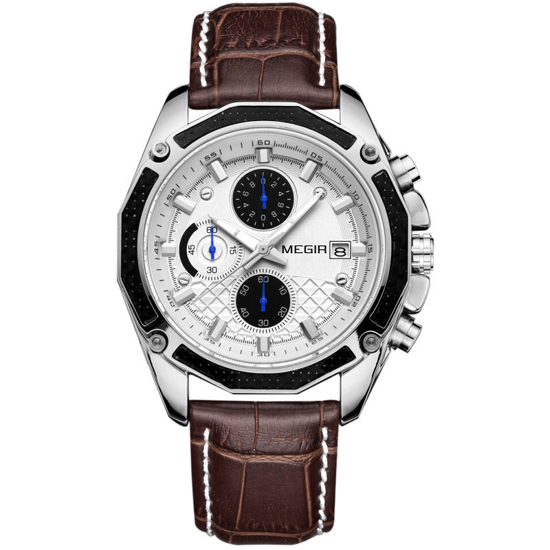 Racing Sport Leather Strap Watch