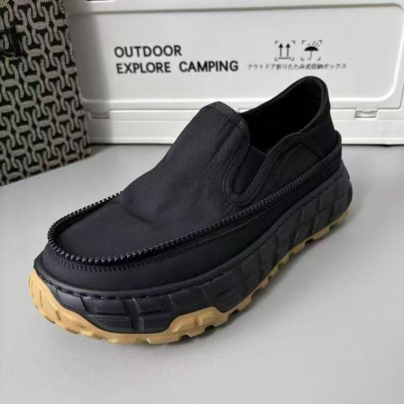Men's Personality Zipper Slip-On Chunky Shoes