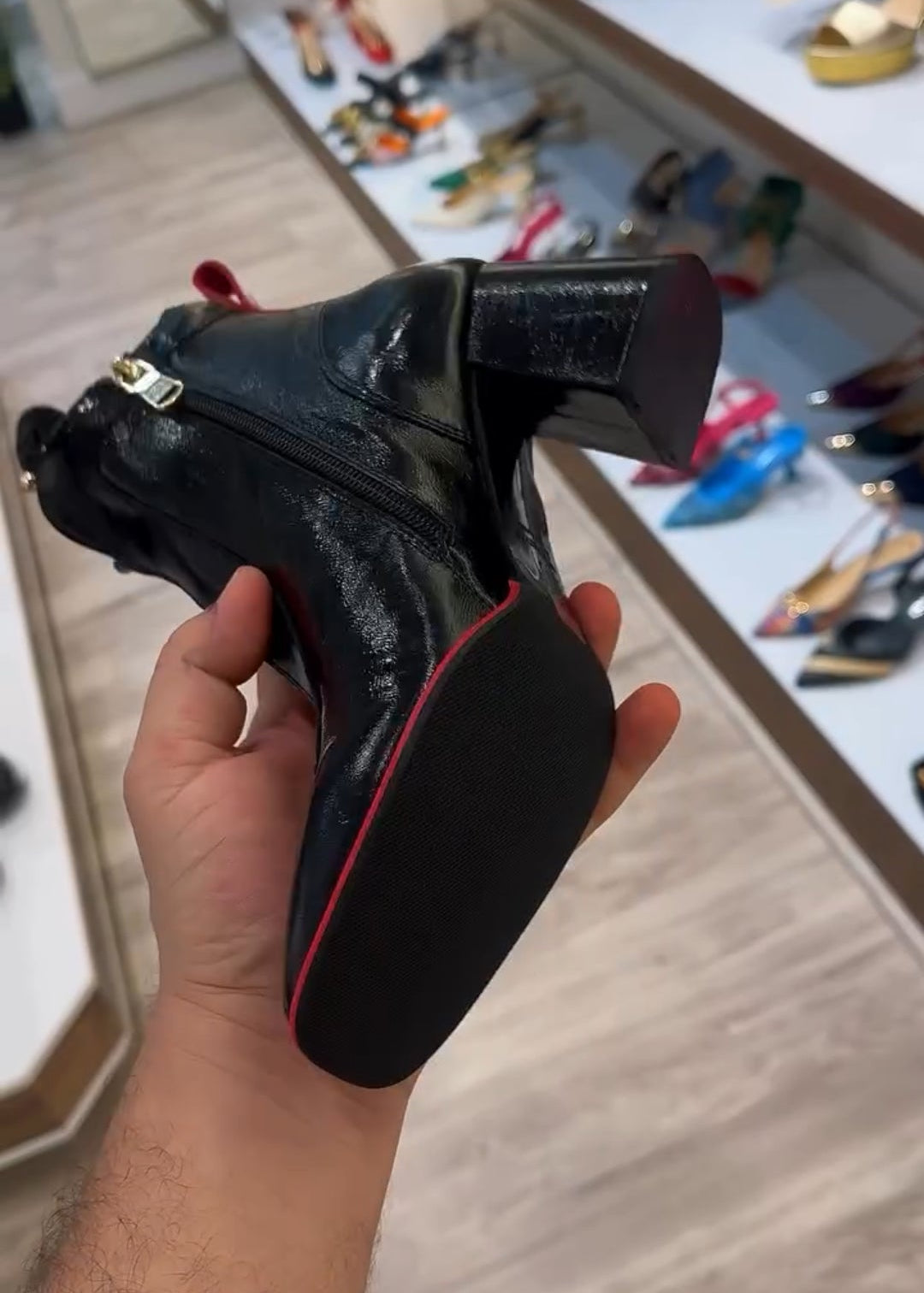 Women's Fashion Studded Block-Heel Leather Boots