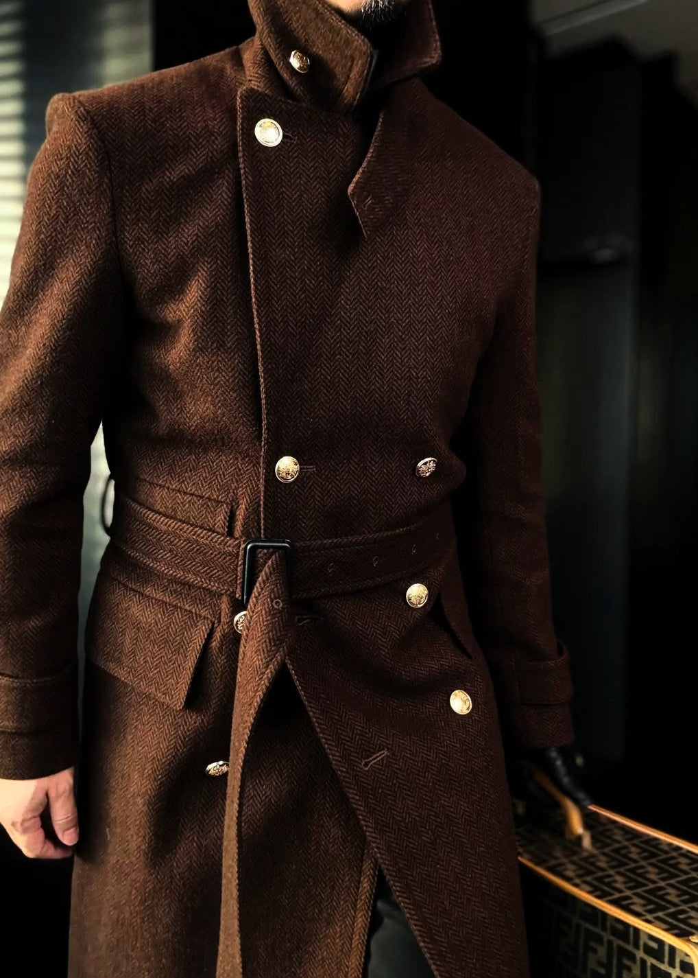 Men's Herringbone Coat