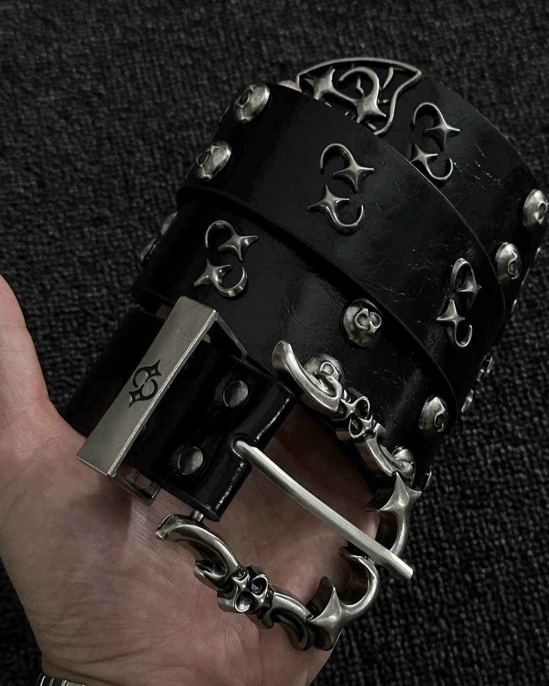Punk Hip-Hop Studded Metal Belt