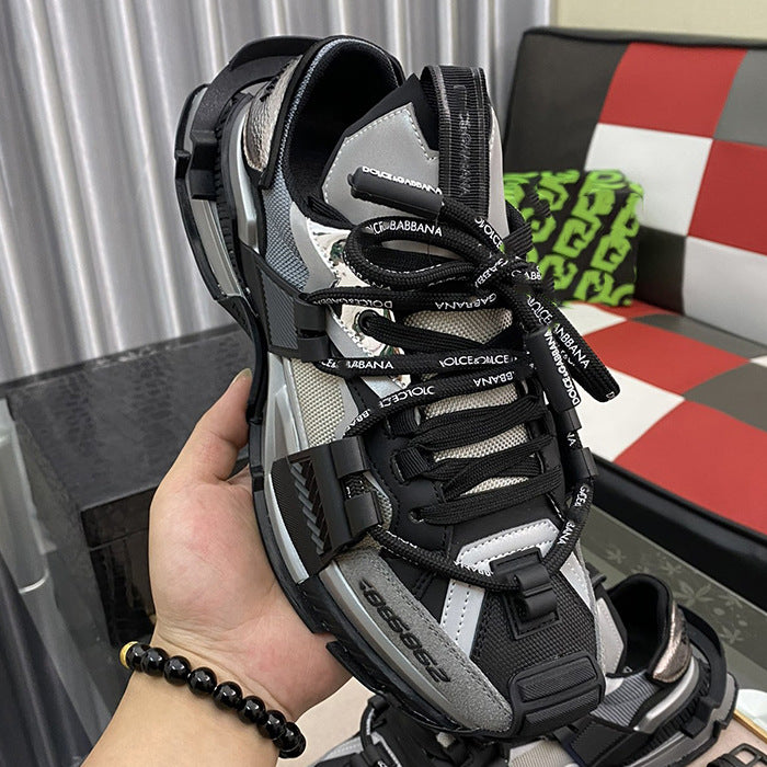 Men's Trendy Color-Block Paneled Sneakers