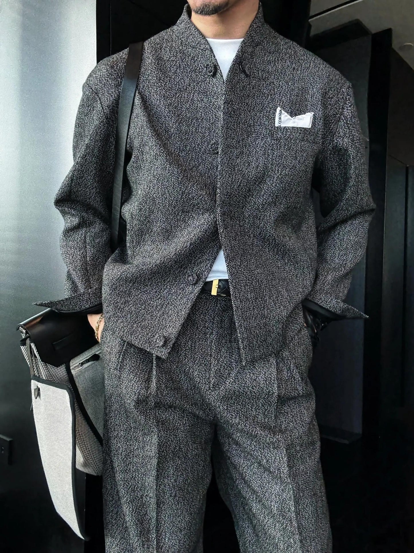 Men’s Minimalist Heather Gray Suit