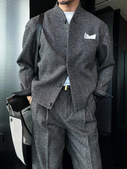 Men’s Minimalist Heather Gray Suit