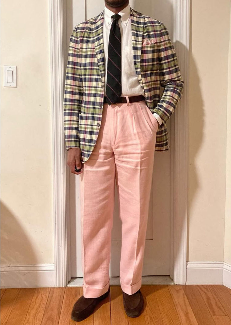 Men's Plaid Suit Set