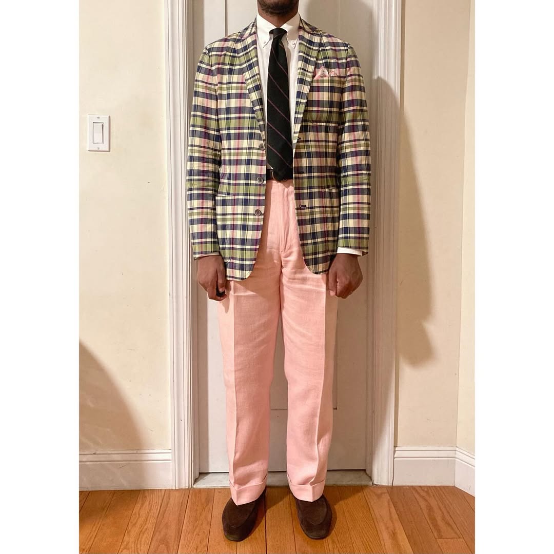 Men's Plaid Suit Set