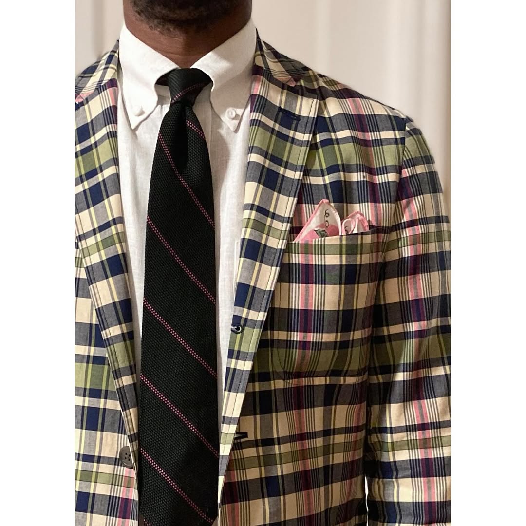 Men's Plaid Suit Set