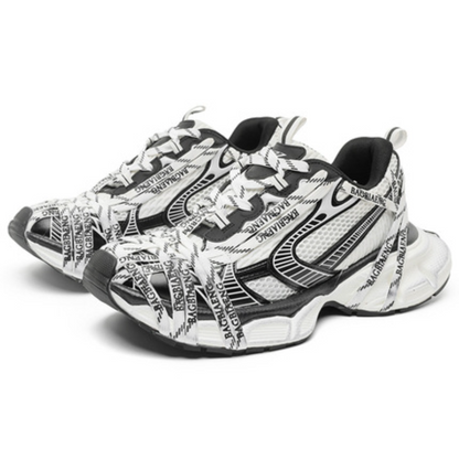 Men's Letter-Strap Woven Sneakers