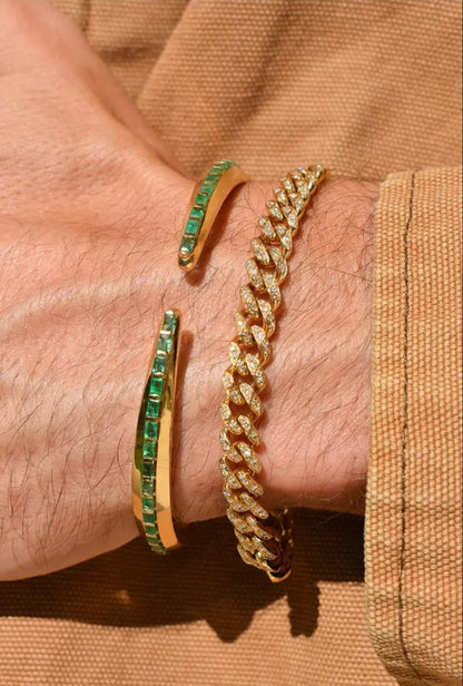 Men's Copper-Gold Cuban Link Bracelet