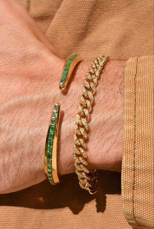 Men's Copper-Gold Cuban Link Bracelet