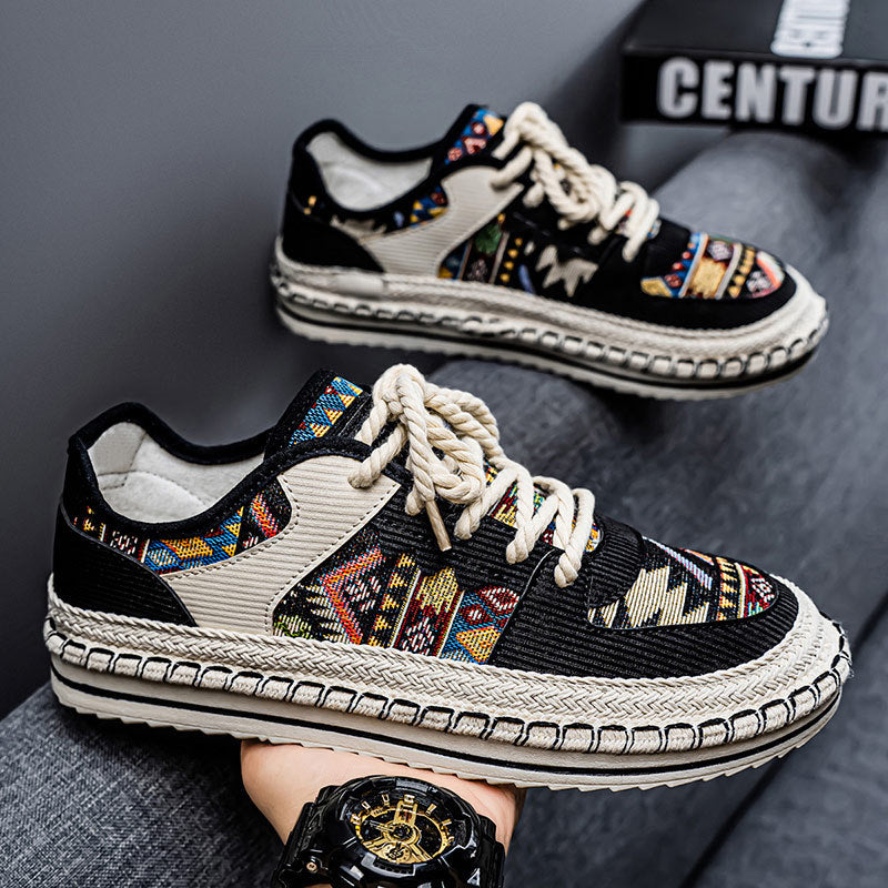 Men's fabric casual slip-on fisherman shoes