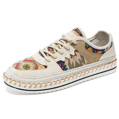 Men's fabric casual slip-on fisherman shoes