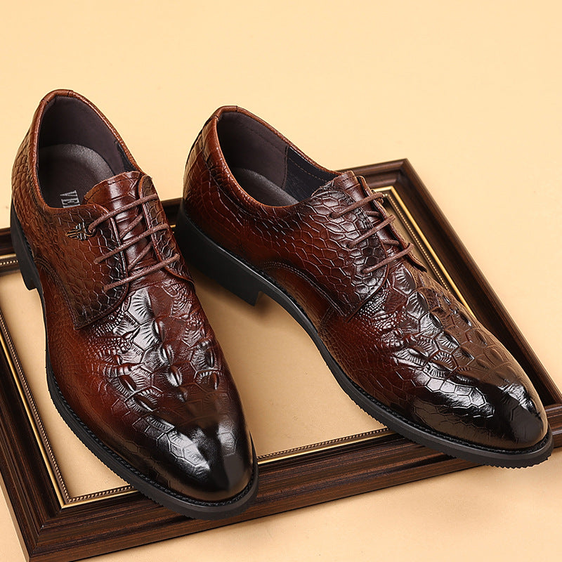 Cowhide soft sole business leather shoes