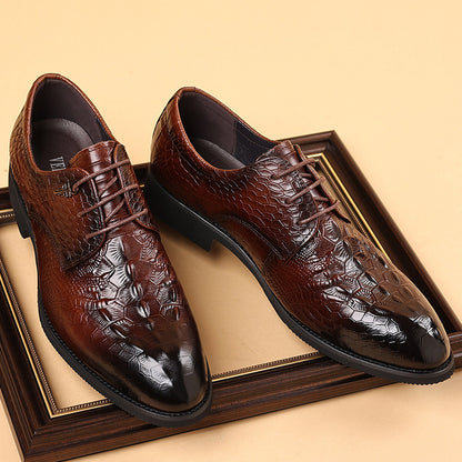 Cowhide soft sole business leather shoes