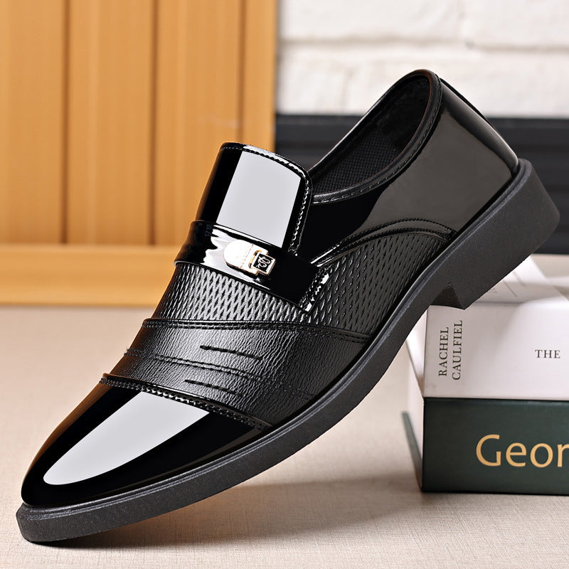 Men's shiny leather shoes