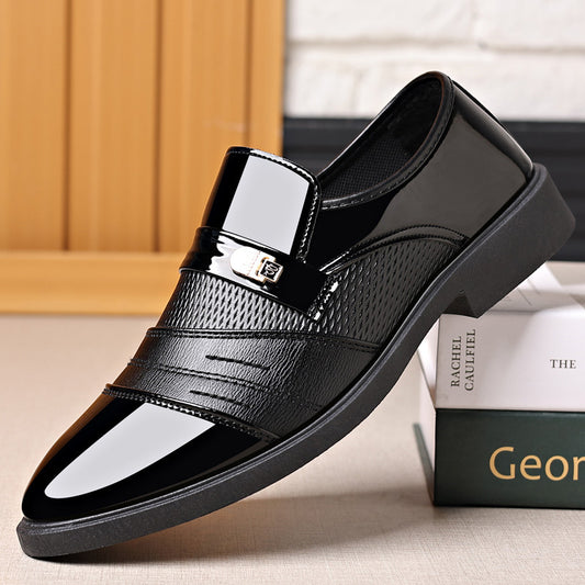 Men's shiny leather shoes