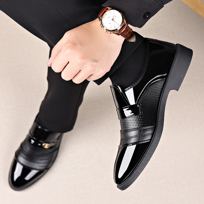 Men's shiny leather shoes