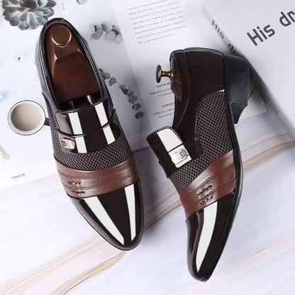 Men's shiny leather shoes