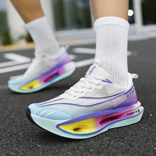 Men's breathable carbon plate running shoes