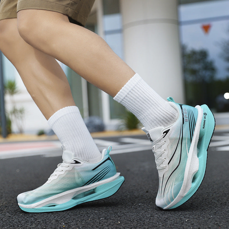 Men's breathable carbon plate running shoes