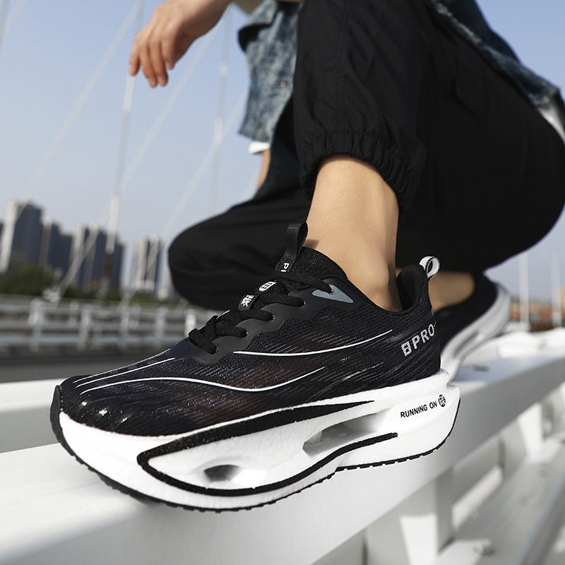 Men's breathable carbon plate running shoes