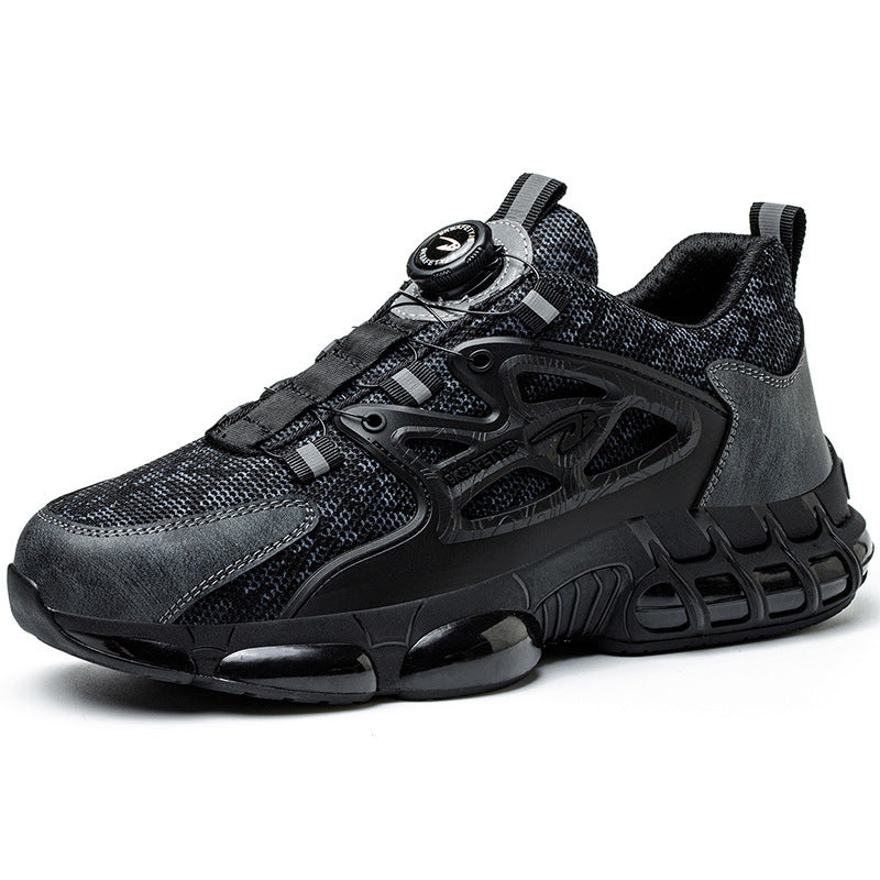 Button elastic safety shoes