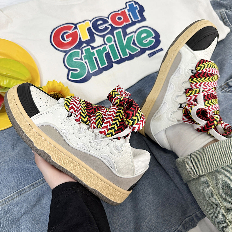 Niche latex insole bread shoes