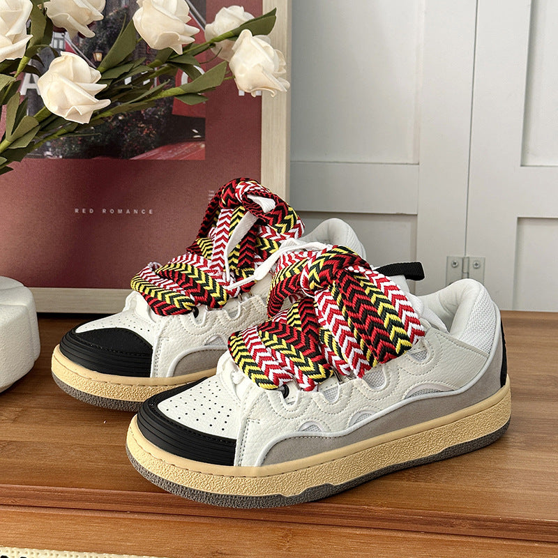 Niche latex insole bread shoes