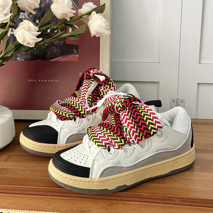 Niche latex insole bread shoes