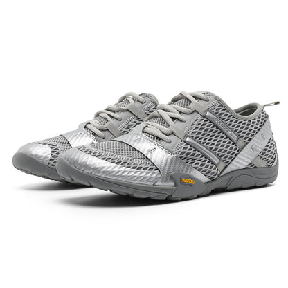 Men's liquid silver mesh thin-soled sports shoes