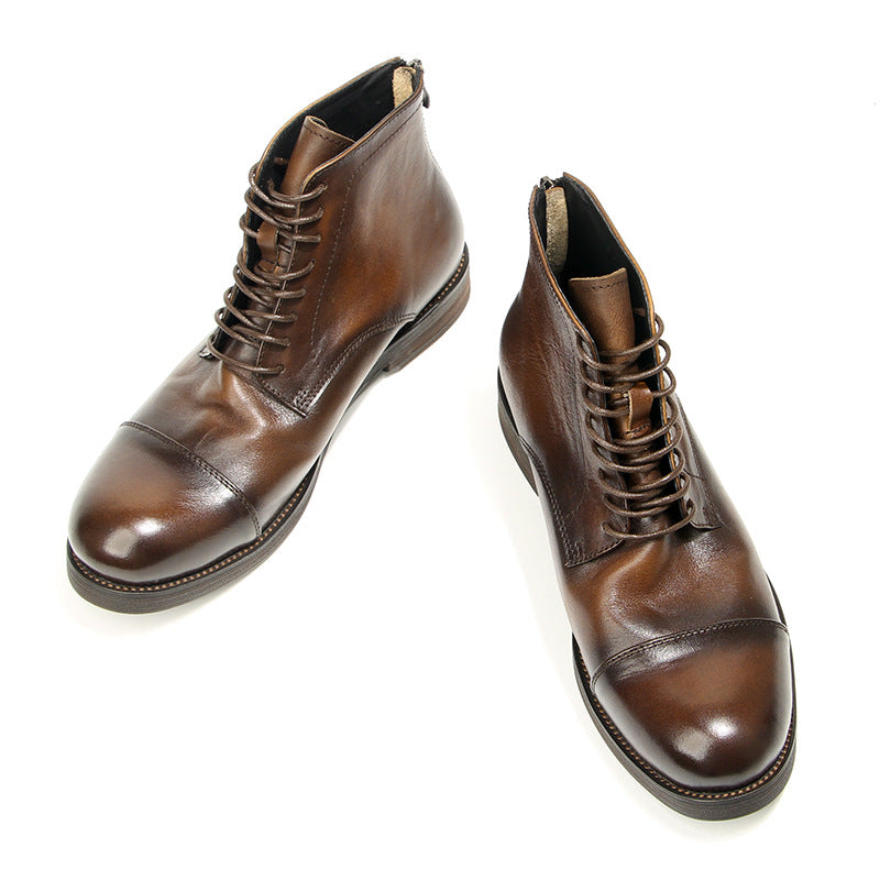 Hand-rubbed vintage Martin boots