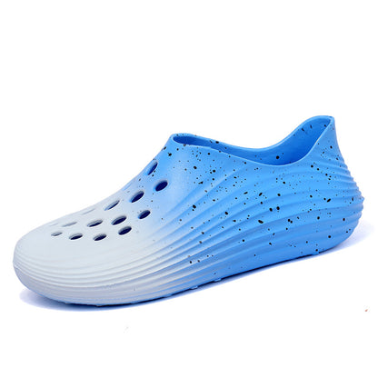 Men's splatter gradient cut-out shoes