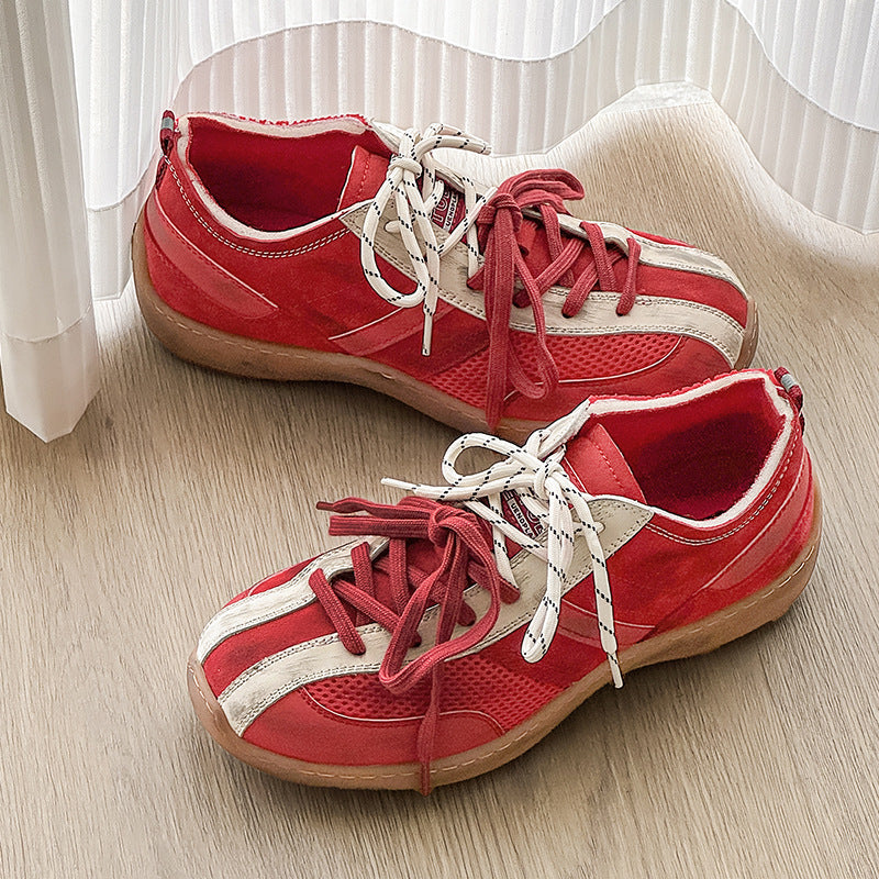 Color-blocked Lace-up Sneakers