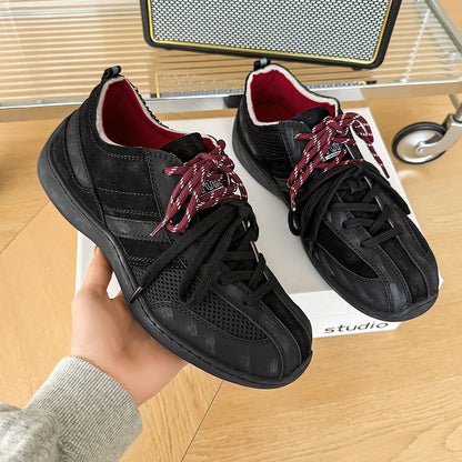 Color-blocked Lace-up Sneakers