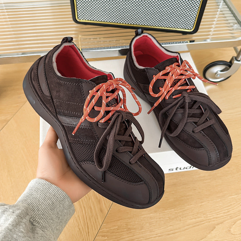 Color-blocked Lace-up Sneakers