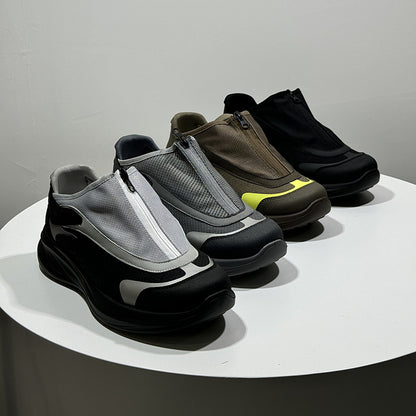 Men's Comfortable Zip-Up Sneakers