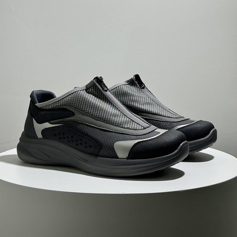 Men's Comfortable Zip-Up Sneakers