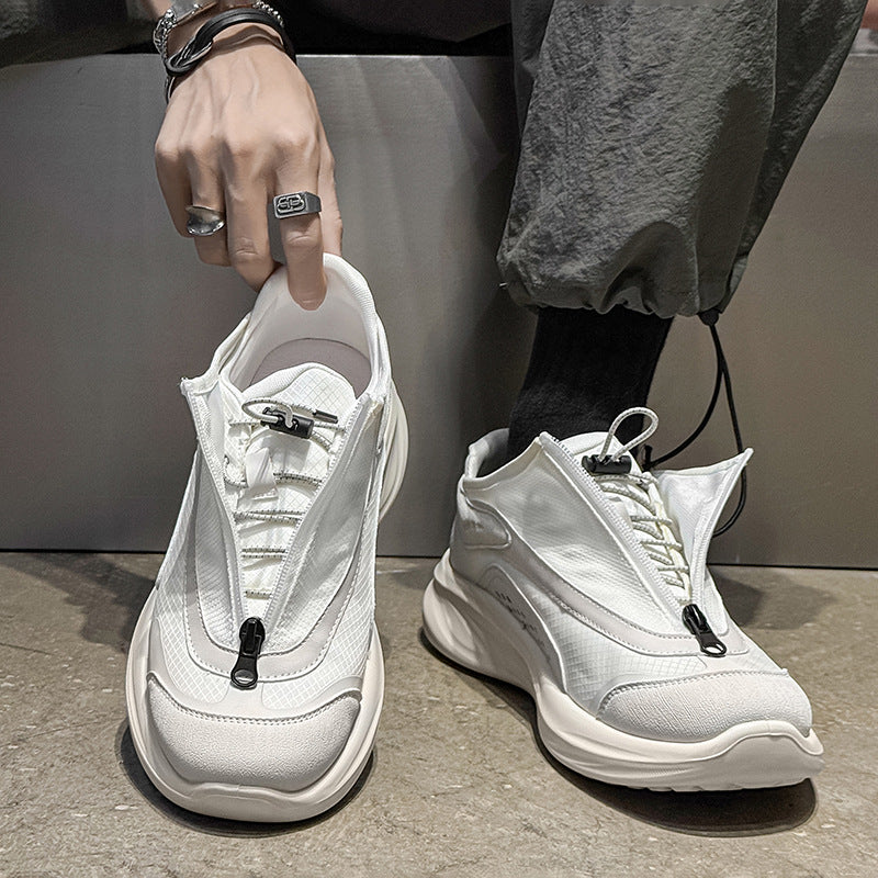 Men's Comfortable Zip-Up Sneakers