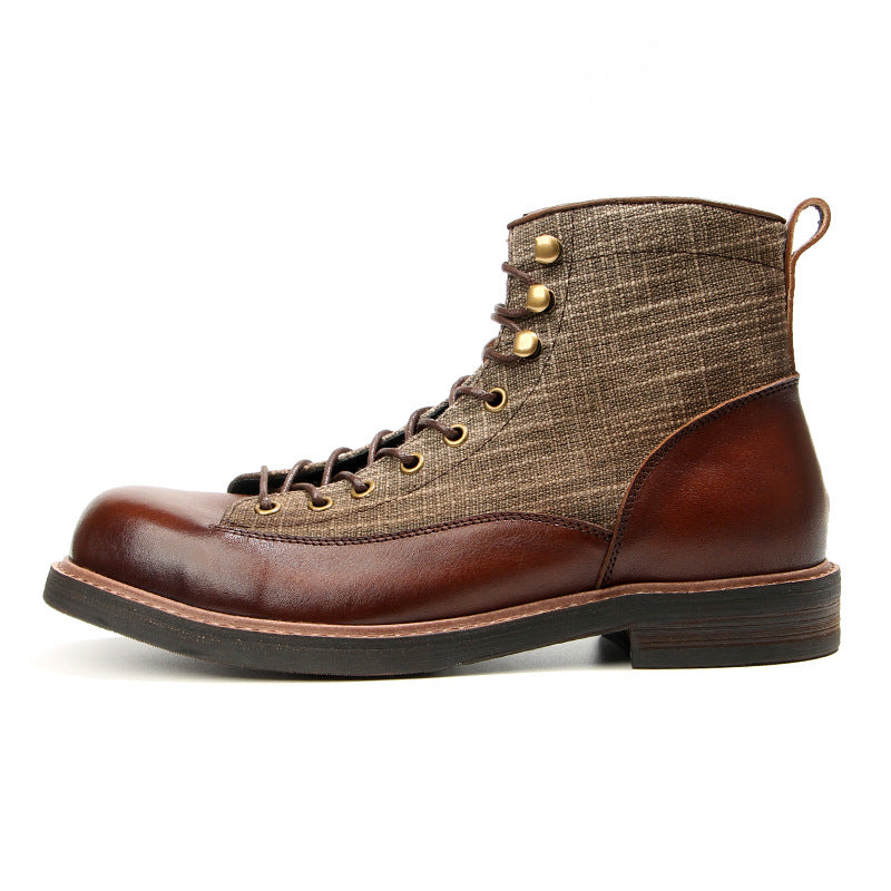 Men's Vintage Genuine Leather Ankle Boots