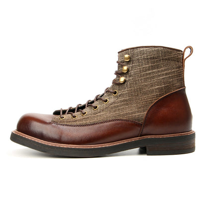 Men's Vintage Genuine Leather Ankle Boots